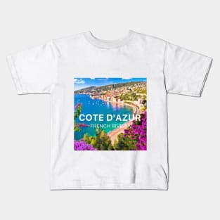 Cote D'Azur French riviera Kids T-Shirt